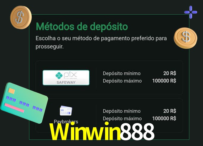 O cassino Winwin888 oferece uma grande variedade de métodos de pagamento